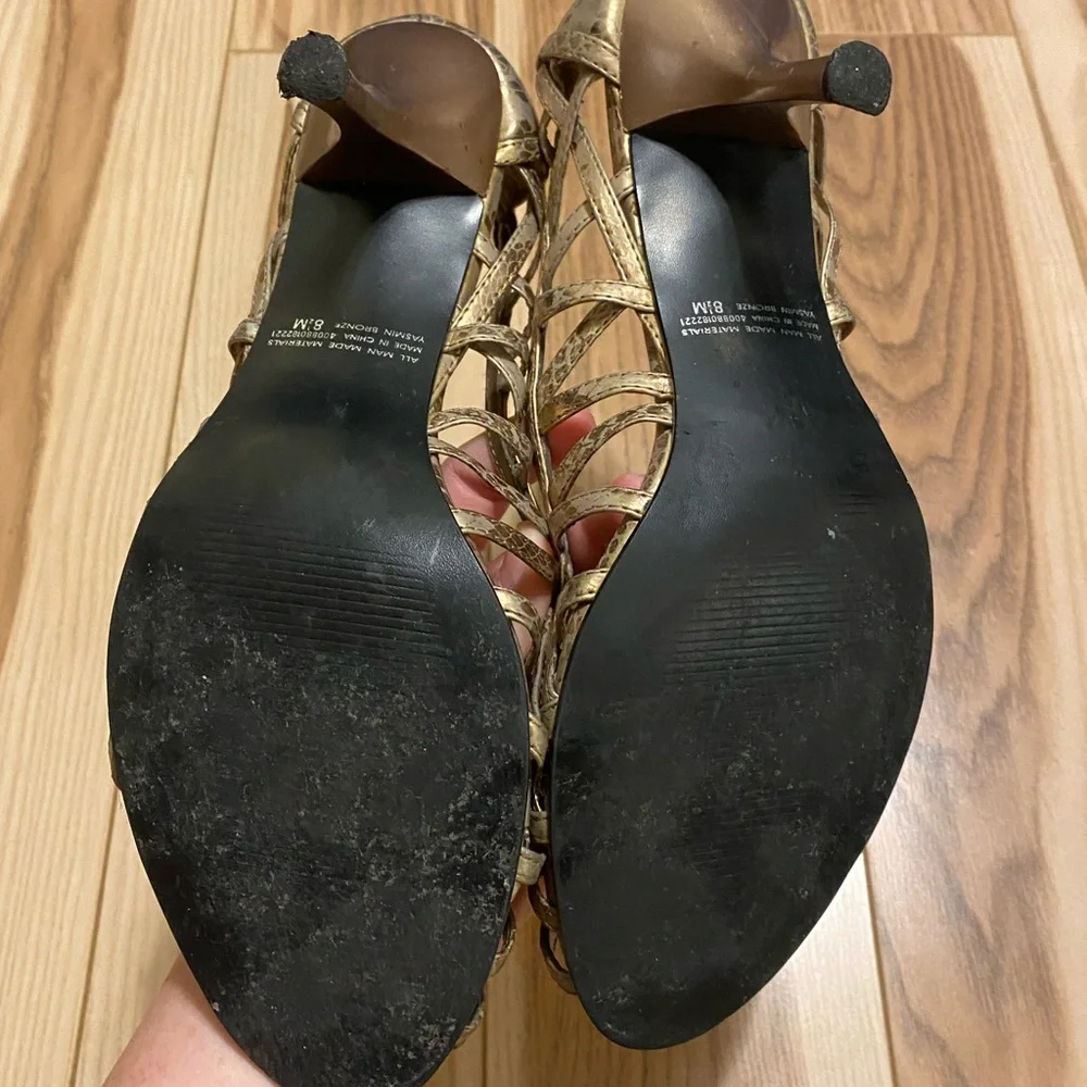 Apt 9 Bronze Cutout Heels - Size 8.5 - Picture 3 of 3